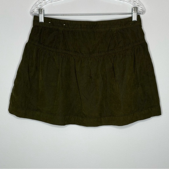 American Eagle Outfitters Olive Corduroy Skirt - Picture 3 of 11